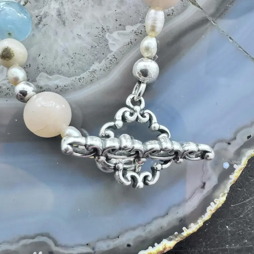 Carolyn Pollack Sterling Silver Beach Tone Multi Gemstone 23